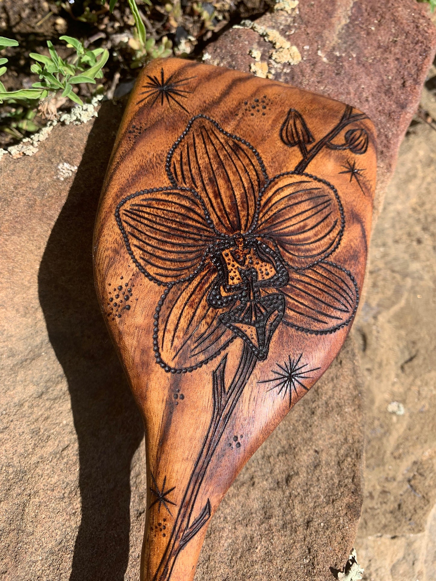 Orchid Wooden Spatula