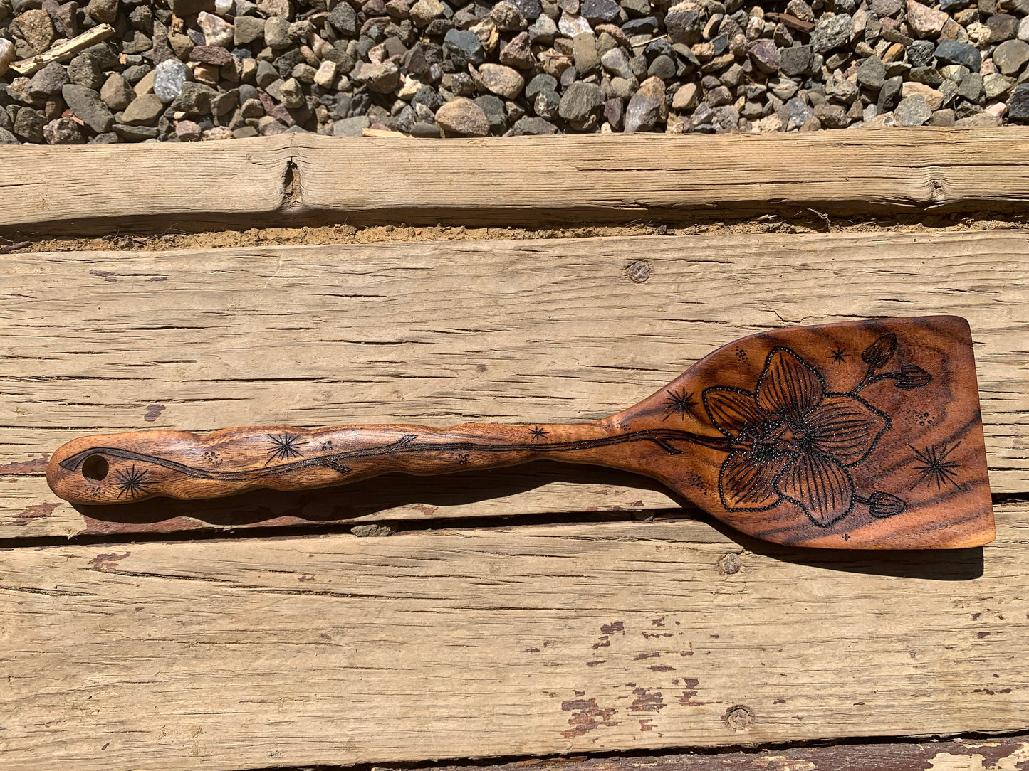 Orchid Wooden Spatula