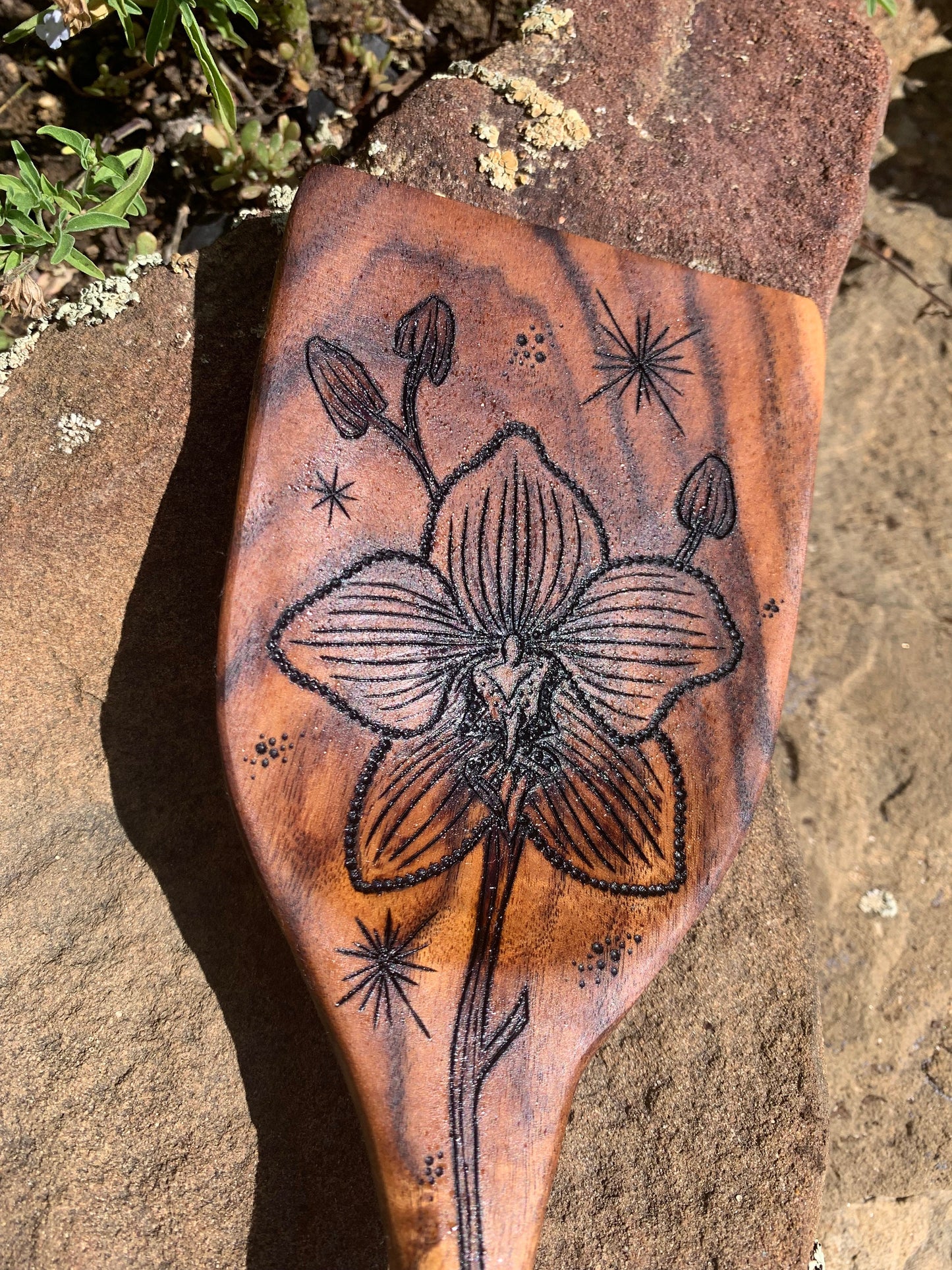 Orchid Wooden Spatula