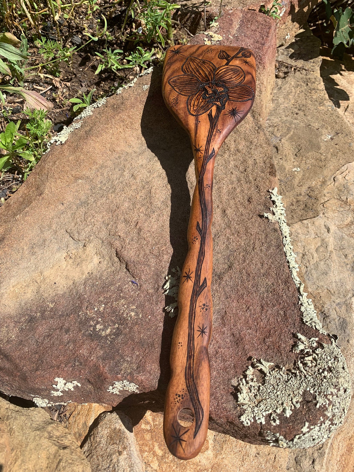 Orchid Wooden Spatula